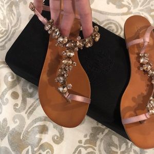 ZiGiny gold crystal sandals!!